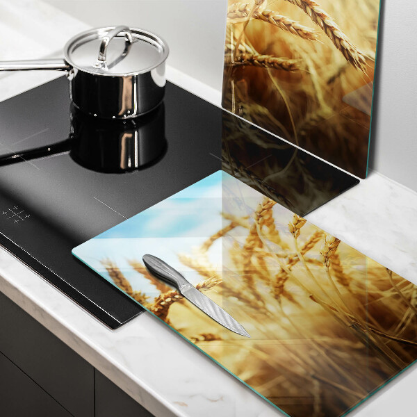 Proteção de paredes na cozinha Espigas de cereais no campo