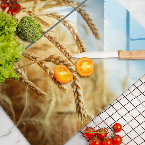 Proteção de paredes na cozinha Espigas de cereais no campo