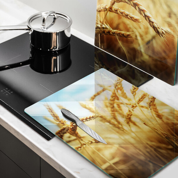 Proteção de paredes na cozinha Espigas de cereais no campo