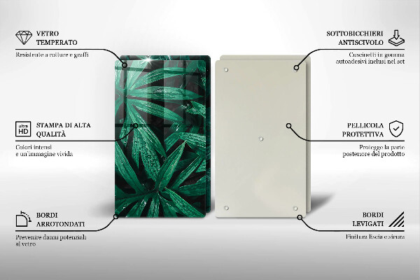 Tampa de parede do fogão a gás Plantas folhas