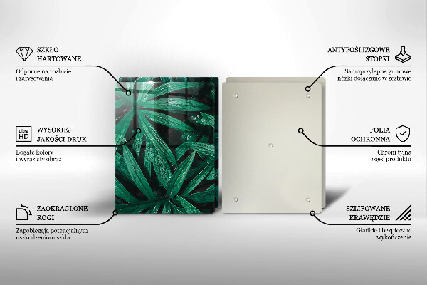 Tampa de parede do fogão a gás Plantas folhas