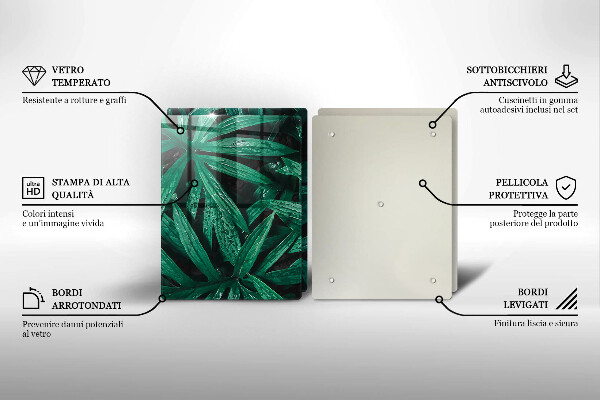 Tampa de parede do fogão a gás Plantas folhas