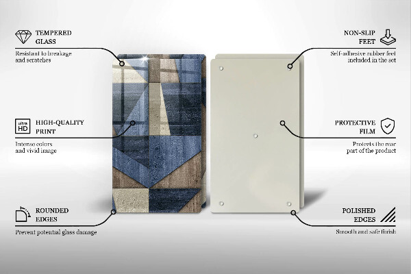 Tampa de parede do fogão a gás Abstração geométrica