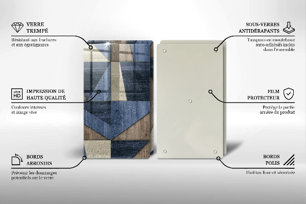Tampa de parede do fogão a gás Abstração geométrica