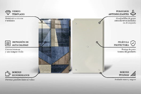 Tampa de parede do fogão a gás Abstração geométrica