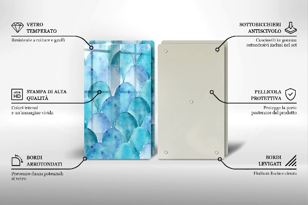 Painel de proteção para cozinhas Casca aquarelada