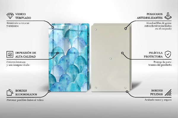 Painel de proteção para cozinhas Casca aquarelada