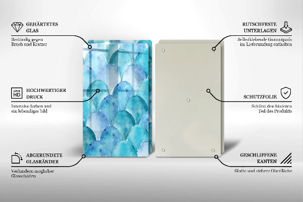 Painel de proteção para cozinhas Casca aquarelada