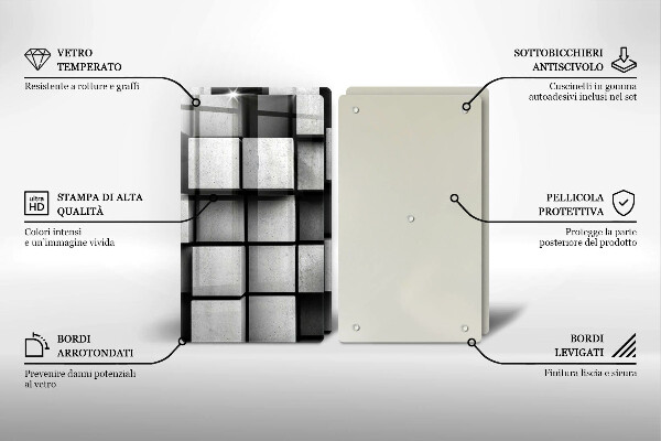 Proteção da parede do fogão a gás Fundo geometria 3D