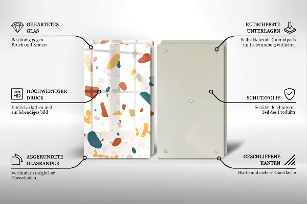 Tampa de parede do fogão a gás Grés decorativo pedra