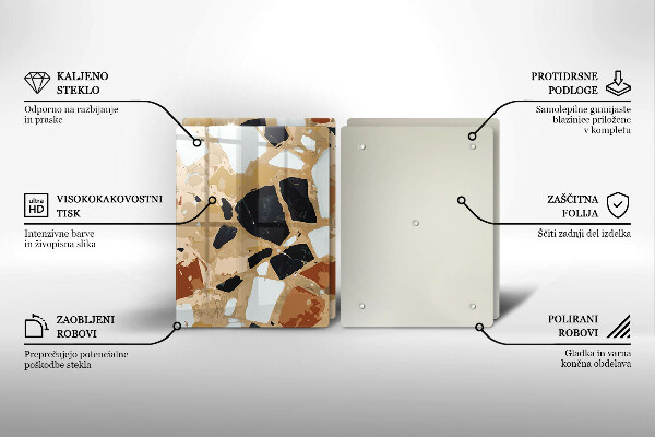 Tampa de parede do fogão a gás Pedras decorativas placa