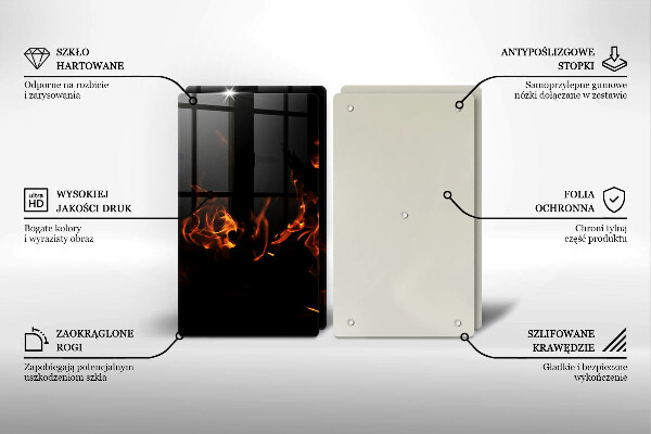 Tampa de parede do fogão a gás Fogo chama viva