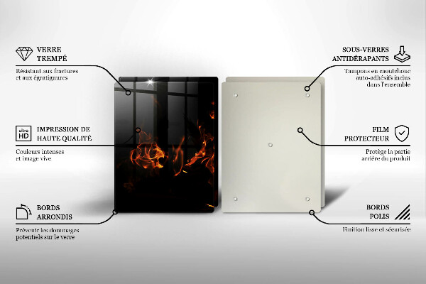 Tampa de parede do fogão a gás Fogo chama viva