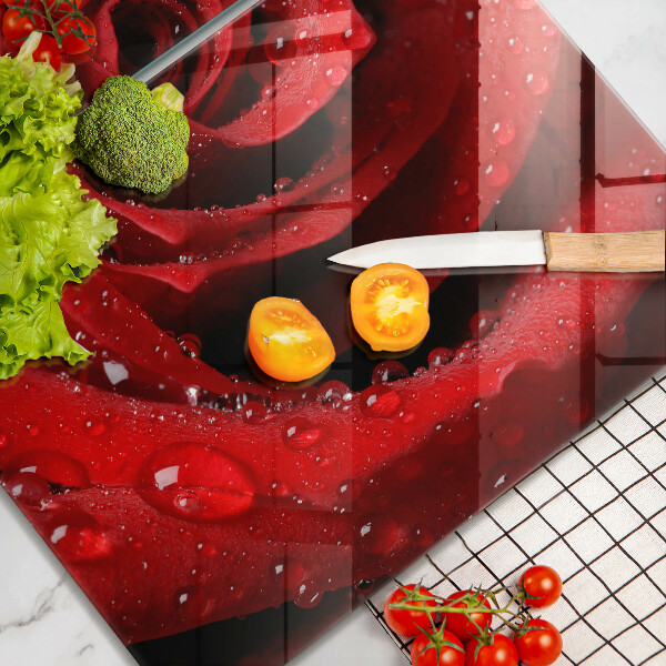 Placa de proteção para o fogão Pétalas de rosa