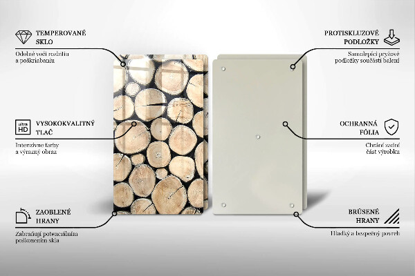 Tampa de parede do fogão a gás Madeira troncos de árvores