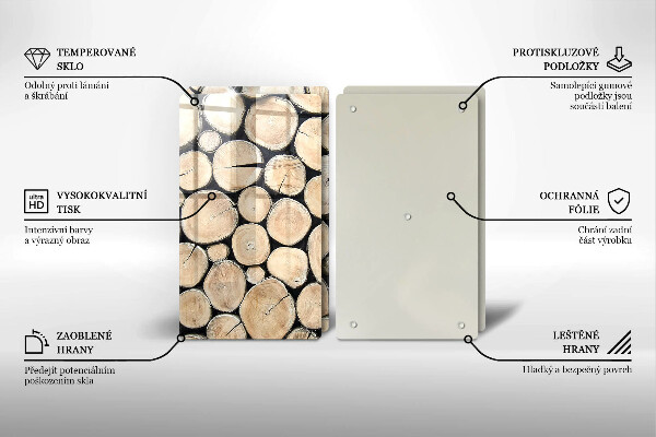 Tampa de parede do fogão a gás Madeira troncos de árvores