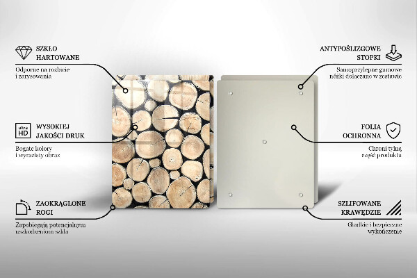 Tampa de parede do fogão a gás Madeira troncos de árvores