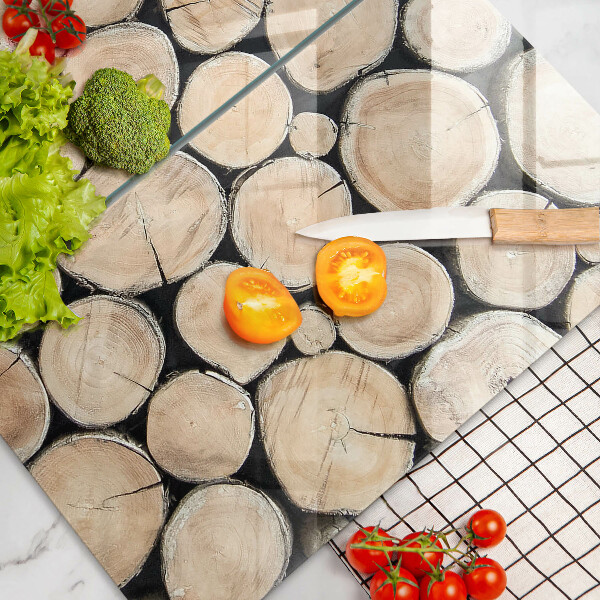 Tampa de parede do fogão a gás Madeira troncos de árvores