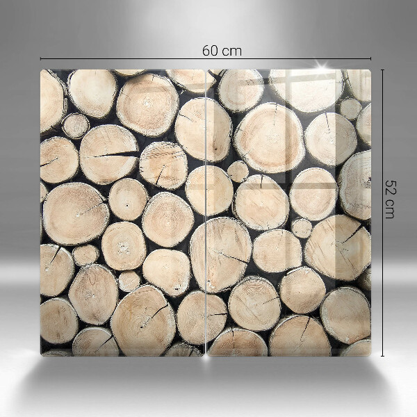 Tampa de parede do fogão a gás Madeira troncos de árvores