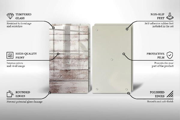 Tampa de parede do fogão a gás Tábuas de madeira velhas