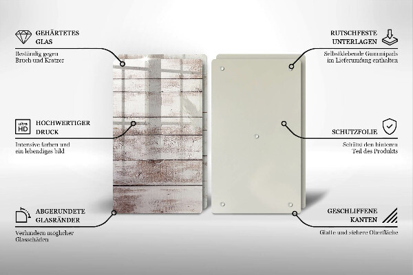 Tampa de parede do fogão a gás Tábuas de madeira velhas