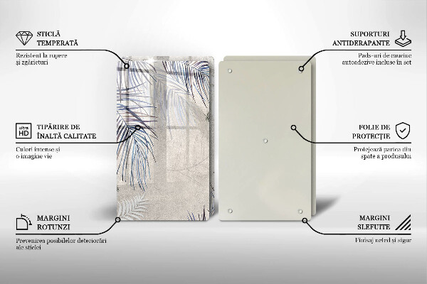 Tampa de parede do fogão a gás Folhas subtis