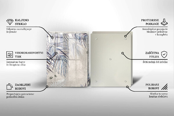Tampa de parede do fogão a gás Folhas subtis