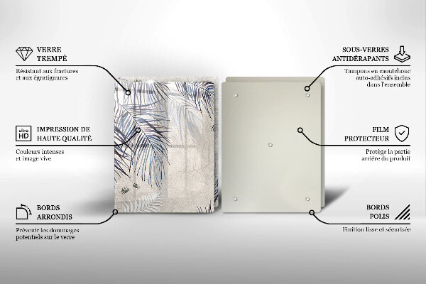 Tampa de parede do fogão a gás Folhas subtis