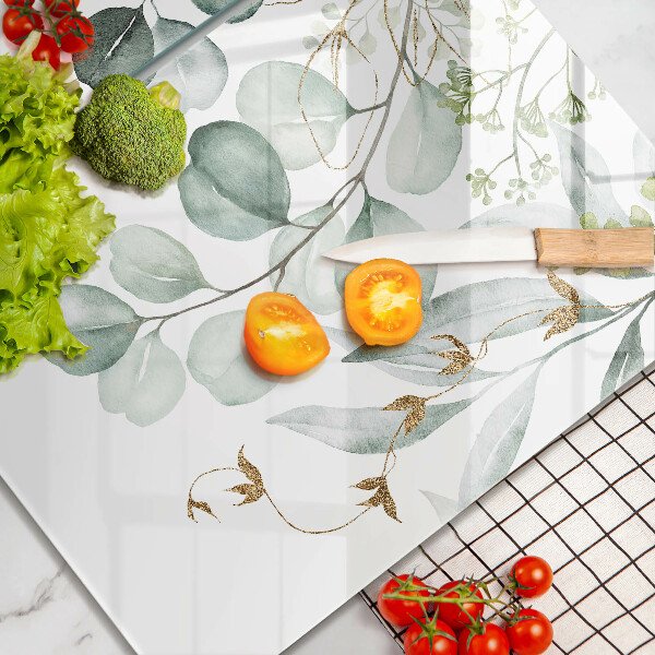 Tampa de parede do fogão a gás Plantas pintadas