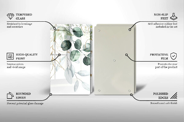 Tampa de parede do fogão a gás Plantas pintadas