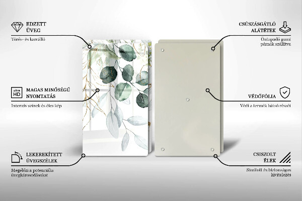 Tampa de parede do fogão a gás Plantas pintadas