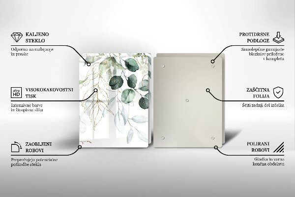 Tampa de parede do fogão a gás Plantas pintadas