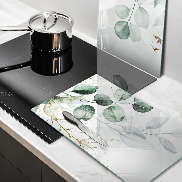 Tampa de parede do fogão a gás Plantas pintadas