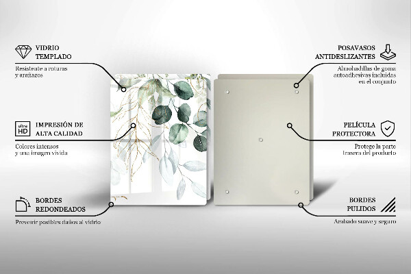 Tampa de parede do fogão a gás Plantas pintadas