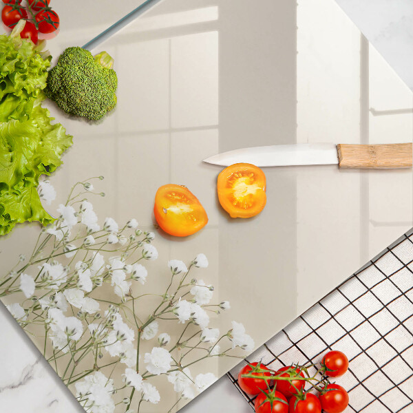 Tampa de parede do fogão a gás Gipsófila boho flores