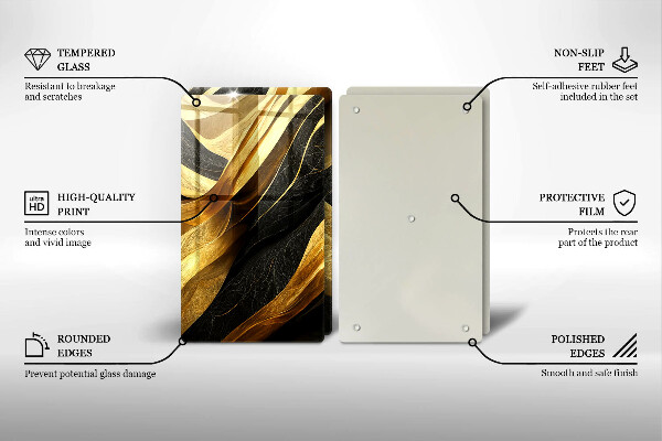 Tampa de parede do fogão a gás Abstração elegante