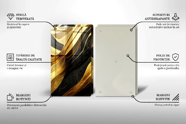 Tampa de parede do fogão a gás Abstração elegante