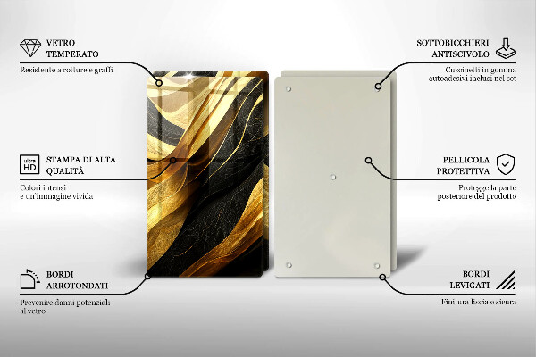 Tampa de parede do fogão a gás Abstração elegante