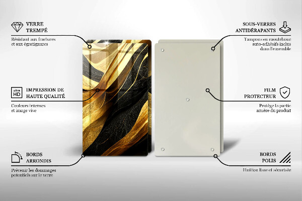 Tampa de parede do fogão a gás Abstração elegante