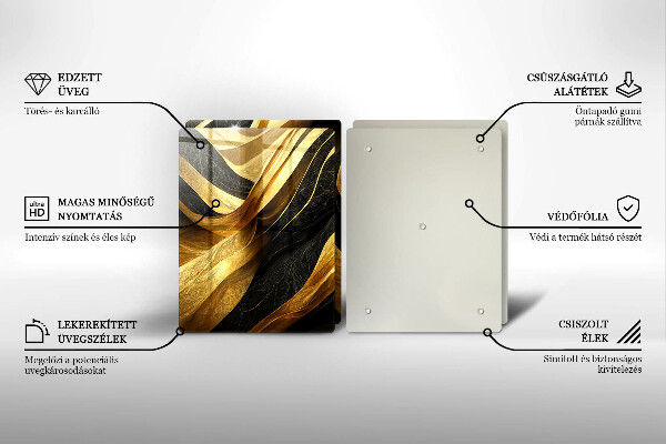 Tampa de parede do fogão a gás Abstração elegante