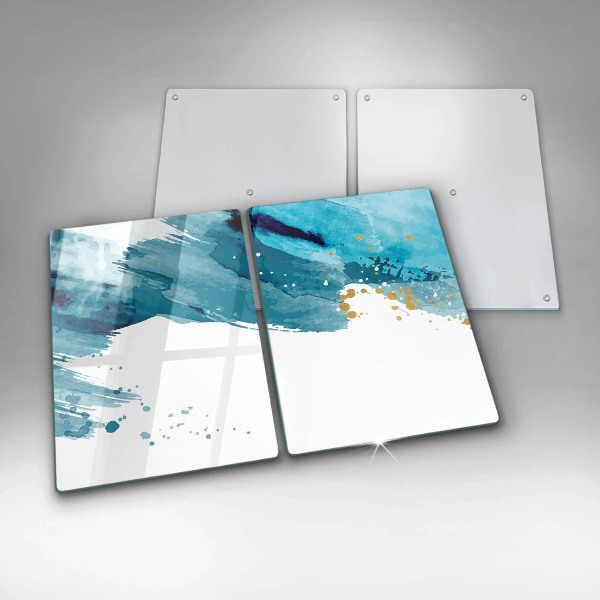 Cobertura de parede do fogão a gás Manchas azuis