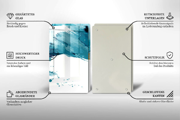 Cobertura de parede do fogão a gás Manchas azuis