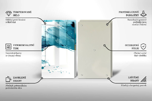 Cobertura de parede do fogão a gás Manchas azuis