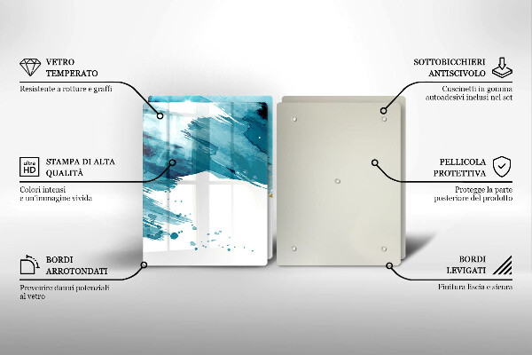 Cobertura de parede do fogão a gás Manchas azuis