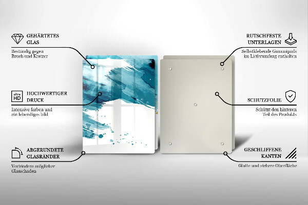 Cobertura de parede do fogão a gás Manchas azuis