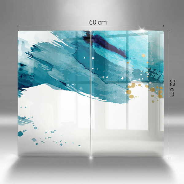 Cobertura de parede do fogão a gás Manchas azuis