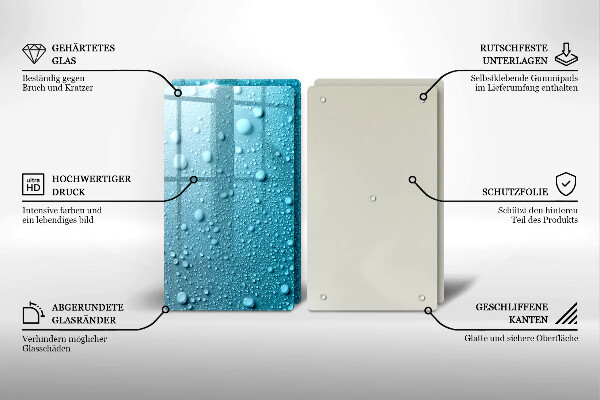 Proteção de parede do fogão a gás Gotas de água