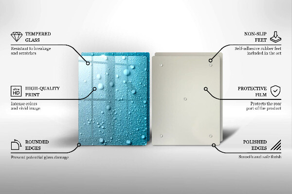 Proteção de parede do fogão a gás Gotas de água