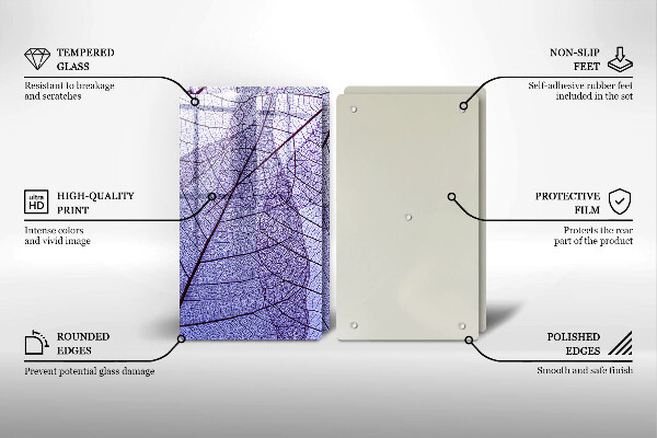 Proteção da parede na cozinha Folhas com nervuras