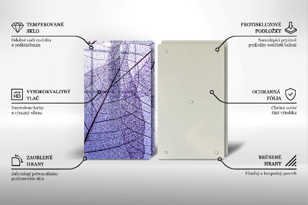 Proteção da parede na cozinha Folhas com nervuras